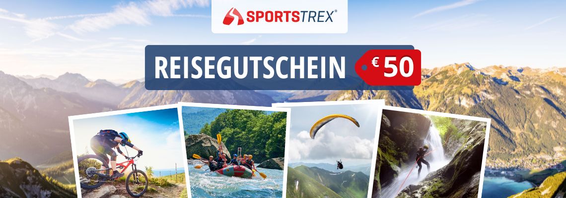 50,- € Rabatt auf deinen nächsten Aktivurlaub mit SportsTrex!