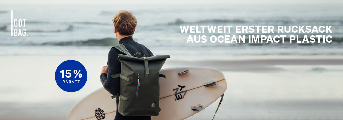 From trash to treasure: Der weltweit erste Rucksack aus recyceltem Ocean Impact Plastic.