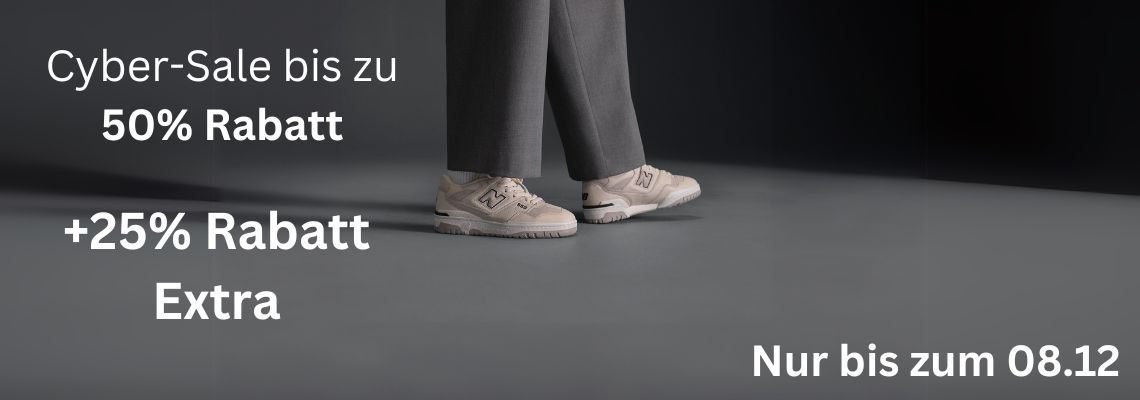 Bis zu 50% Rabatt + 25% Extra-Rabatt bei New Balance!