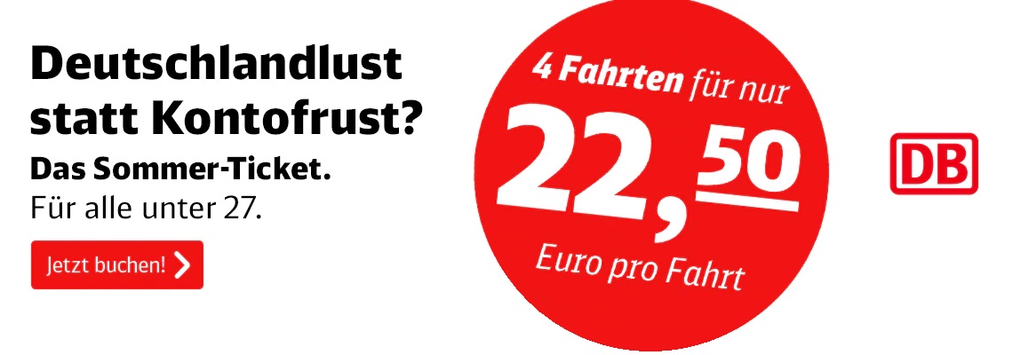 Studentenrabatt Deutsche Bahn Sommerticket