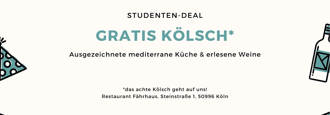 Studentenrabatt Fährhaus Kölsch