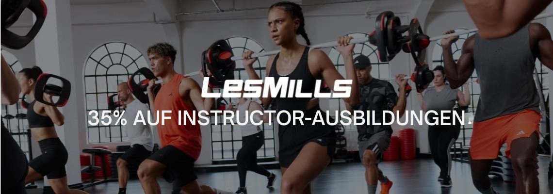 Sale bei Les Mills: 35 % auf deine Instructor-Ausbildung