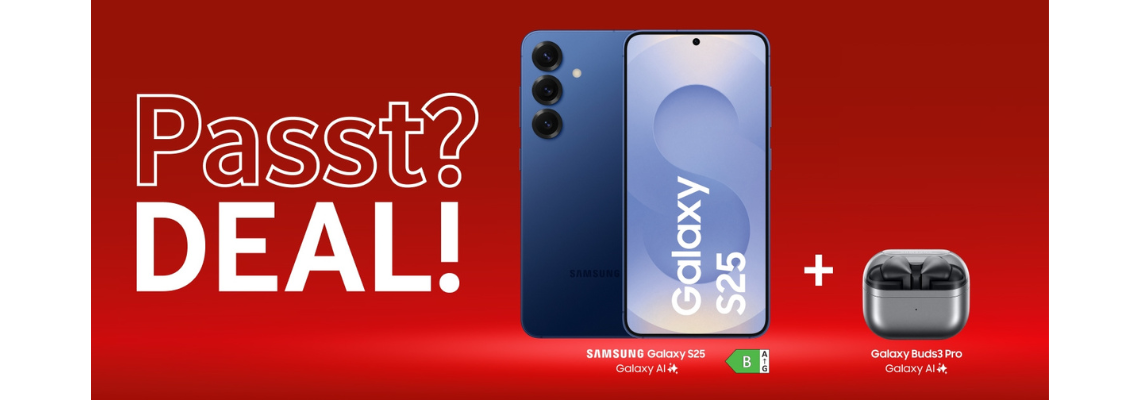 Top-Bundle: Galaxy S25 für 1€ Zuzahlung + Buds3 Pro kostenlos