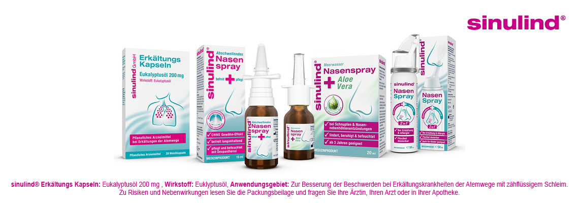 sinulind Meerwasser Nasenspray + Aloe Vera – Natürliche Pflege und Linderung bei Schnupfen